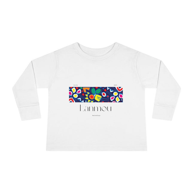 Lanmou Floral Toddler Tee Haitian Inspired Love Design Kids Long Sleeve Shirt Spring & Everyday Wear