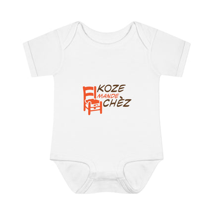 Kozi Madchèz Creole Charm Baby Bodysuit Haitian Culture Series  Infant & Toddler Wear Stylish Baby Clothes