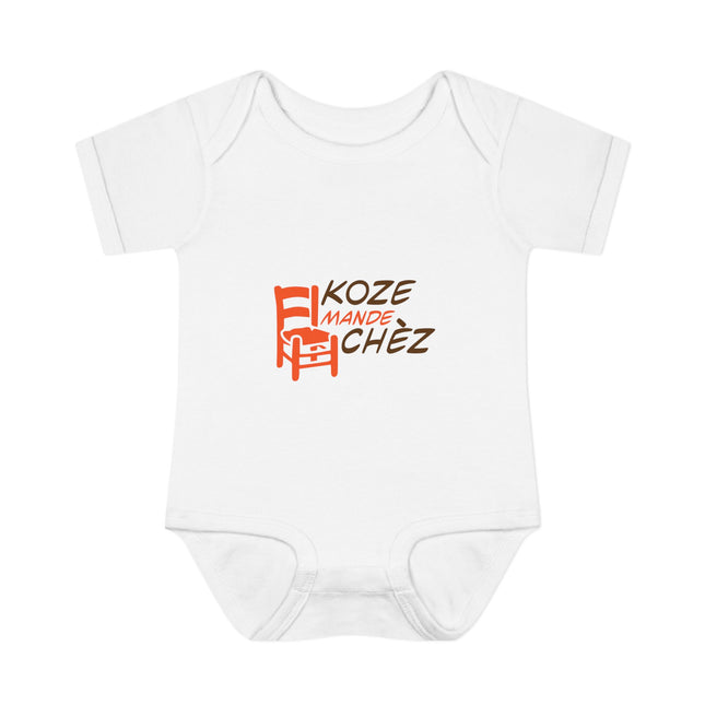 Kozi Madchèz Creole Charm Baby Bodysuit Haitian Culture Series  Infant & Toddler Wear Stylish Baby Clothes