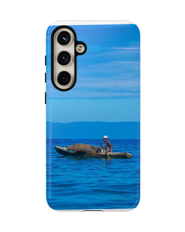 Haitian Fisherman Phone Case – Coastal Art Design – Durable, Stylish Caribbean Inspired Case - CreoleSizzle