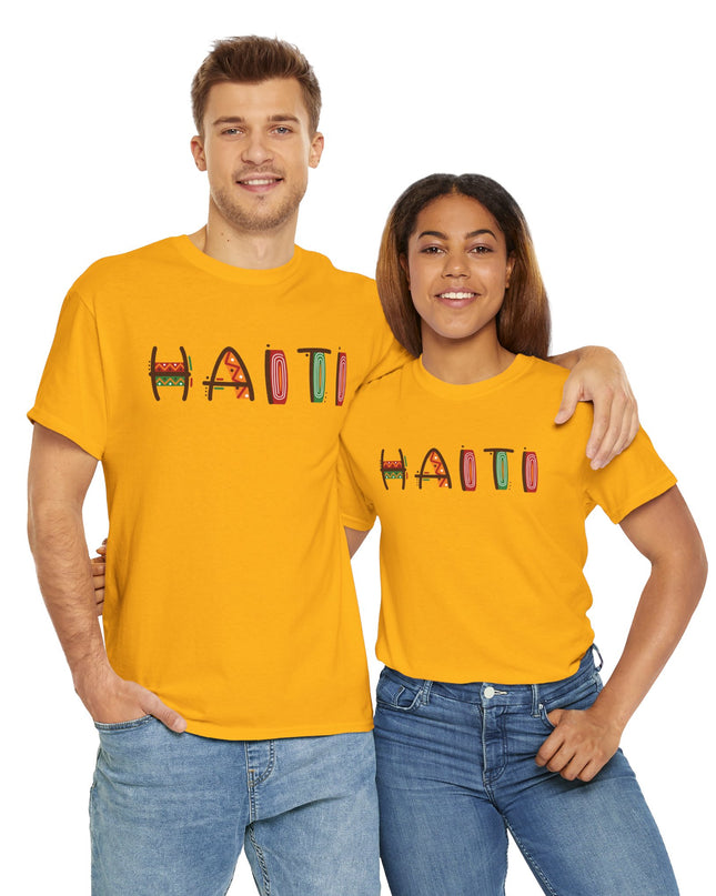 Haiti in Color Limited Heritage Drop Tee Artistic Creole Typography