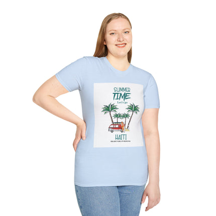 Summer Time in Haiti Sweatshirt Tropical Palm & Surf Van Graphic Caribbean Vibes Pullover Beach Life Travel & Vacation Vibes T-Shirt