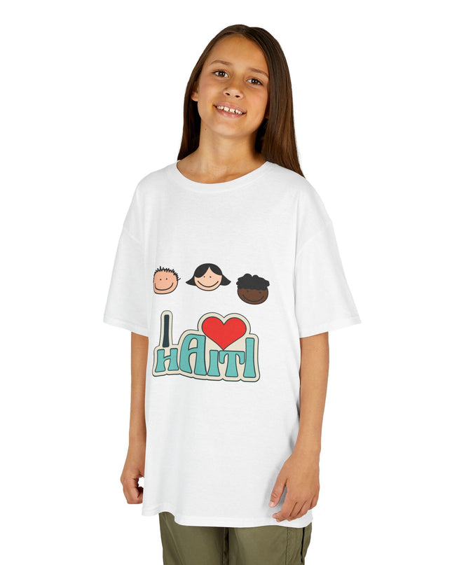 Kids "I Love Haiti" T-Shirt - Fun Haitian Pride Tee for Everyday Wear - Ethically Made Children’s Cotton Shirt - CreoleSizzle