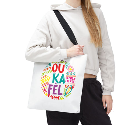 Ou Ka Fè’l Limited Edition Creole Motivation Tote Inspirational Haitian Design - CreoleSizzle