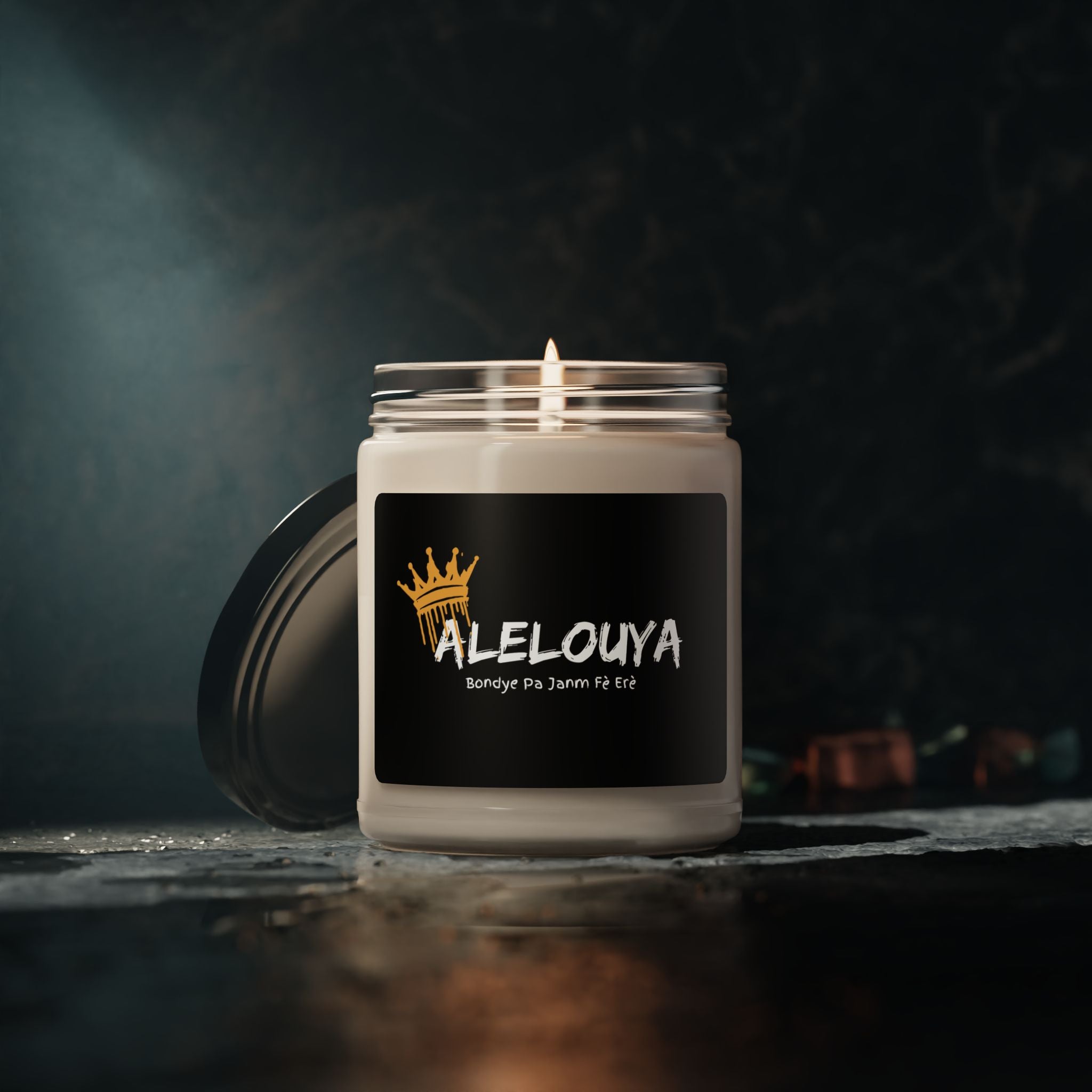 Alelouya Scented Candle – Haitian Inspired Soy Wax Candle – Uplifting Home Décor Gift Scented Soy Candle, 9oz