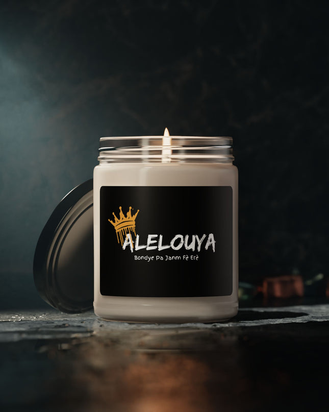 Alelouya Scented Candle – Haitian Inspired Soy Wax Candle – Uplifting Home Décor Gift Scented Soy Candle, 9oz - CreoleSizzle