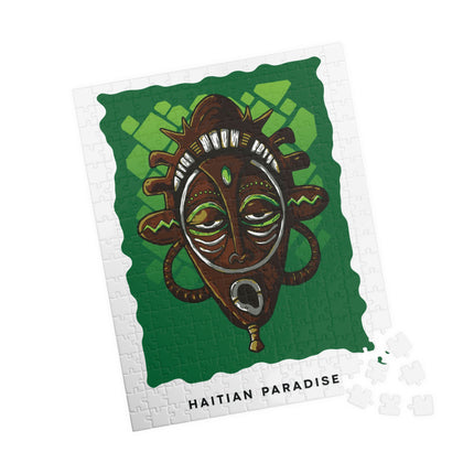 Haitian Paradise Ancestral Mask Heritage Puzzle Limited Afro-Haitian Art Series - CreoleSizzle
