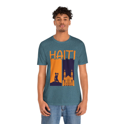 Faith & Freedom Dual Icon Tee Haitian Heritage Series Unisex Premium Jersey Haiti Graphic Tee