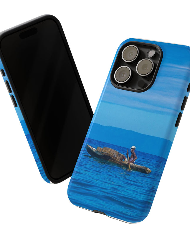 Haitian Fisherman Phone Case – Coastal Art Design – Durable, Stylish Caribbean Inspired Case - CreoleSizzle
