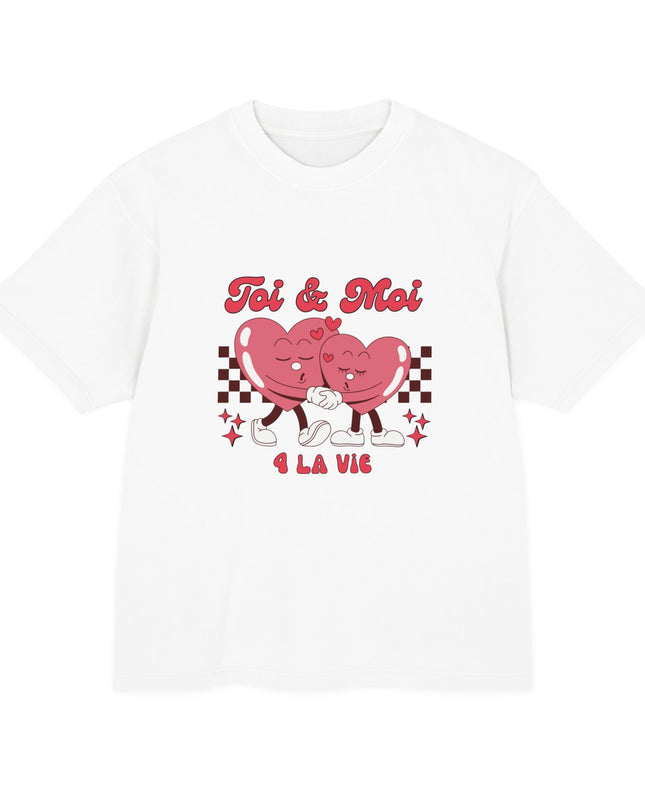 Toi & Moi 4 La Vie – Haitian Valentine's Day T-Shirt | Romantic Valentines Gift Idea Unisex Urban Heavy Tee - CreoleSizzle