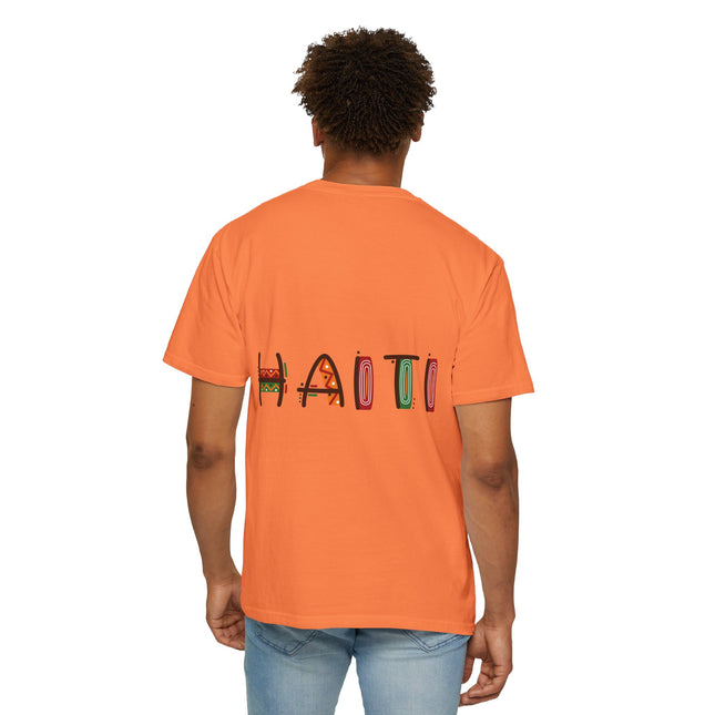 Lakou Vibrance Cultural Pride T-Shirt Haiti Heritage Collection  Unisex Garment-Dyed Tee Haitian Street Vibes Graphic on Back