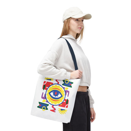Vodou Eye Haitian Spiritual Art Tote Afro-Haitian Mysticism Design - CreoleSizzle