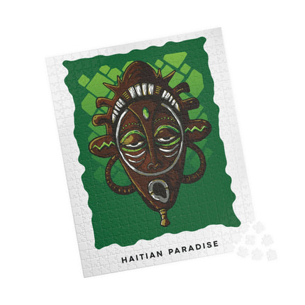 Haitian Paradise Ancestral Mask Heritage Puzzle Limited Afro-Haitian Art Series - CreoleSizzle