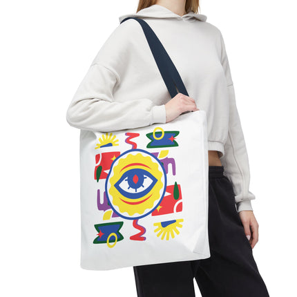 Vodou Eye Haitian Spiritual Art Tote Afro-Haitian Mysticism Design - CreoleSizzle