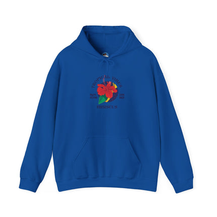 Tropical Vibes Hoodie Premium Unisex Floral Sweatshirt Hibiscus Graphic Hoodie Caribbean Inspired Beachwear
