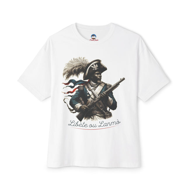 Liberty or Death Haitian Revolution Oversized Tee Revolutionary Spirit Series Unisex Boxy T-Shirt, Historical Graphic Tee