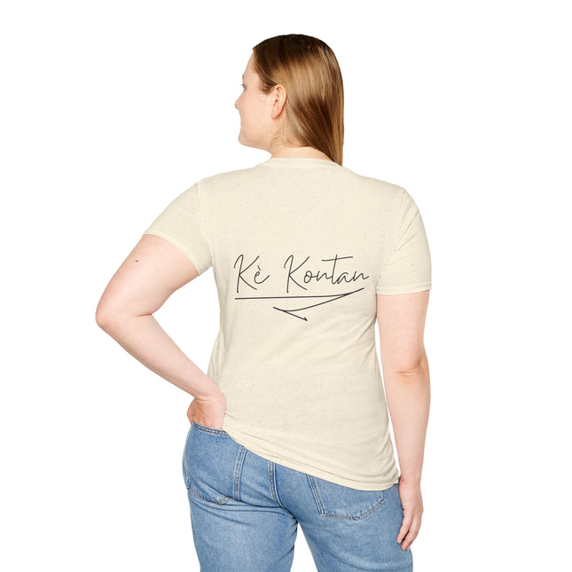 Kè Kontan Happy Heart Minimalist T-Shirt Creole Joy Collection Unisex Softstyle Tee