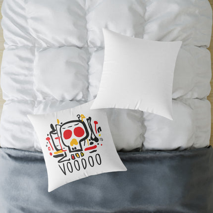 Haitian Vodou Spirit Art Pillow Afro-Caribbean Skull Graphic Bold Limited Ritual Collection - CreoleSizzle