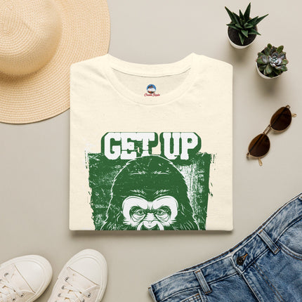Get Up Stand Up Gorilla Graphic Tee, A bold reminder to rise, reset, and stand strong no matter what life throws at you.