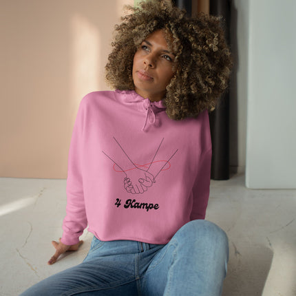4 Kampe Crop Hoodie Stylish Haitian Unity Design Soft Fleece Comfort Crop Hoodie - CreoleSizzle