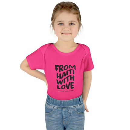 From Haiti With Love Infant Bodysuit Heritage Baby Apparel Premium Newborn Outfit Newborn Baby Clothing