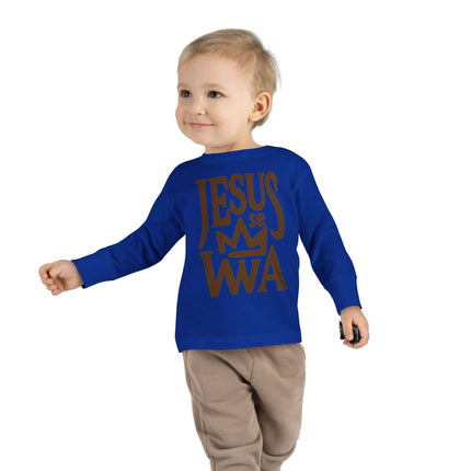 Jezi se Wa Toddler Long Sleeve Tee Faith & Cultural Pride Inspirational Haitian Kids Shirt Unisex Soft Cotton