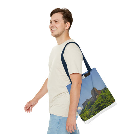 Haitian Citadelle Laferrière Tote Bag – Historical Haiti Travel Bag – Durable All-Over Print Shopping Bag - CreoleSizzle