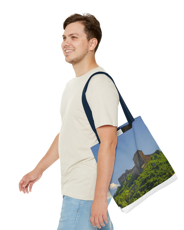 Haitian Citadelle Laferrière Tote Bag – Historical Haiti Travel Bag – Durable All-Over Print Shopping Bag - CreoleSizzle