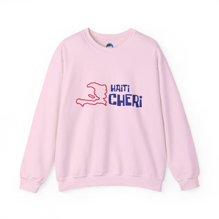 Haiti Chéri Tropical Island Nostalgia Sweatshirt Playful Heritage Design Unisex Cozy Crewneck Sweatshirt
