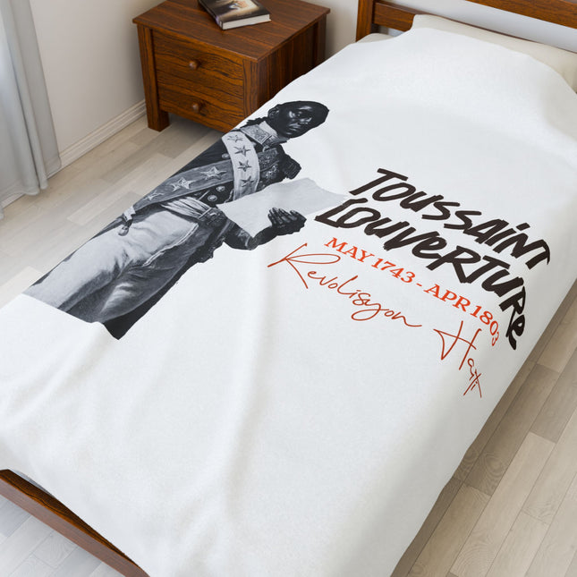 Toussaint Louverture Haitian Revolutionary Icon Premium Plush Blanket The Strategist of Freedom - CreoleSizzle