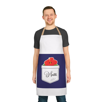 Haiti Hibiscus Pocket Premium Heritage Apron Limited Artist Edition