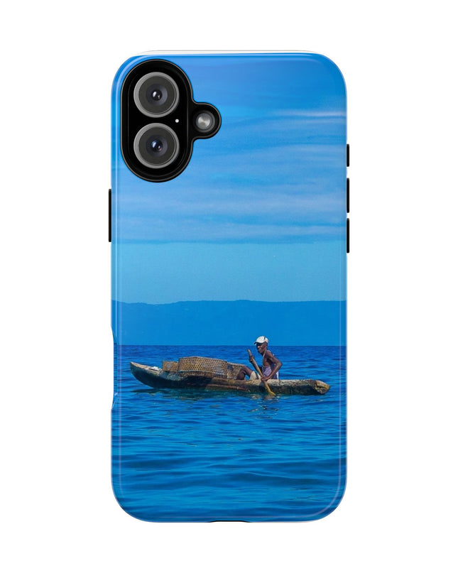 Haitian Fisherman Phone Case – Coastal Art Design – Durable, Stylish Caribbean Inspired Case - CreoleSizzle
