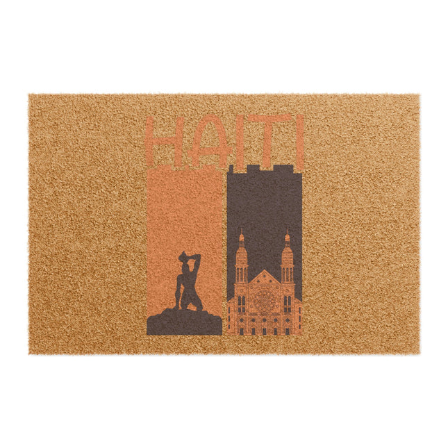 Ayiti Soulscape Negre Marron and Cathedral Limited Edition Heritage Haitian Art Doormat