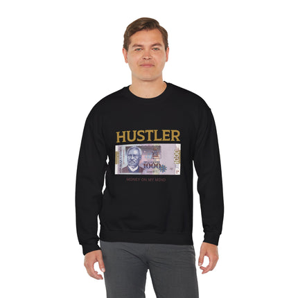 Haitian Hustler Crewneck Sweatshirt Unisex Entrepreneur Streetwear Bold Banknote Graphic Pullover