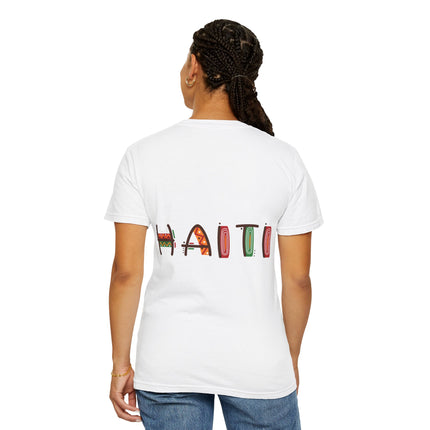 Lakou Vibrance Cultural Pride T-Shirt Haiti Heritage Collection  Unisex Garment-Dyed Tee Haitian Street Vibes Graphic on Back