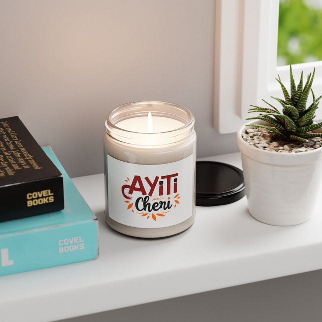 Ayiti Chéri Festive Heritage Soy Candle Beloved Haiti Design Limited Edition Cultural Keepsake