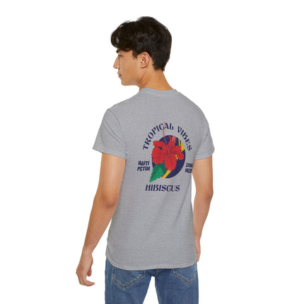 Tropical Vibes Tee Hibiscus Spirit Edition Caribbean-Inspired Graphic T-Shirt Unisex Summer Wear