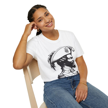 Haitian Revolutionary Thinker Tee Vintage Side-Profile Portrait Unisex Cultural Heritage T-Shirt