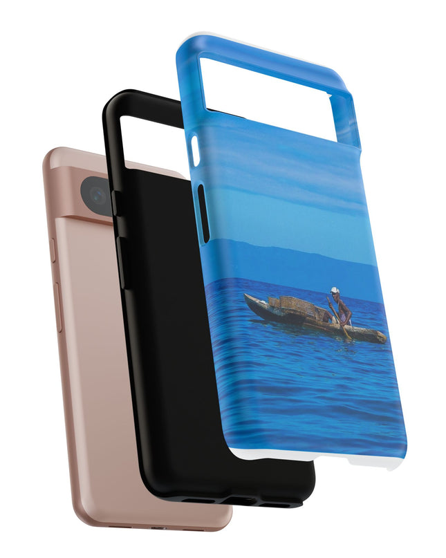 Haitian Fisherman Phone Case – Coastal Art Design – Durable, Stylish Caribbean Inspired Case - CreoleSizzle