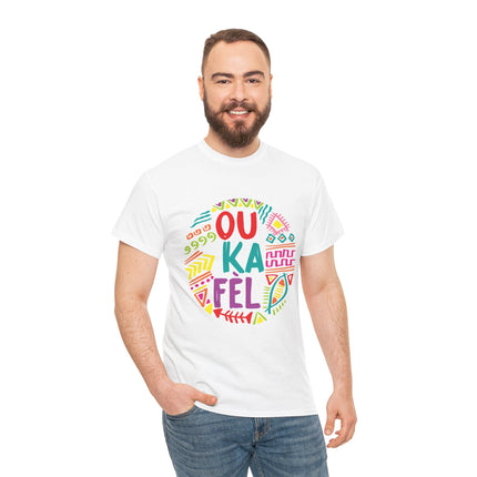 OU KA FÉ’L Motivational Creole Graphic Tee Haitian Pride Series Unisex Heavy Cotton T-Shirt
