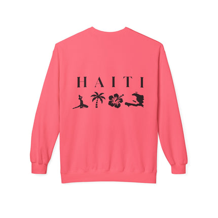 Haiti Horizon Coastal Heritage Crewneck Sweatshirt Island Nature Series Unisex Premium Fleece