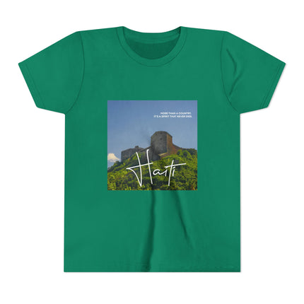 Citadelle Laferrière Youth Tee Haitian Heritage T-Shirt Kids’ Short Sleeve Adventure Shirt Symbol of Resilience & Cultural Pride