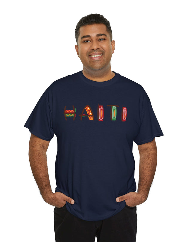 Haiti in Color Limited Heritage Drop Tee Artistic Creole Typography