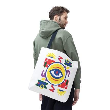 Vodou Eye Haitian Spiritual Art Tote Afro-Haitian Mysticism Design - CreoleSizzle