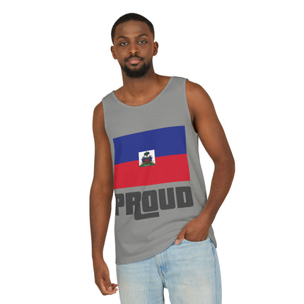 Haitian Proud Tank Top GTA-Inspired Flag Remix Unisex Streetwear Cultural Pride & Gaming Nostalgia