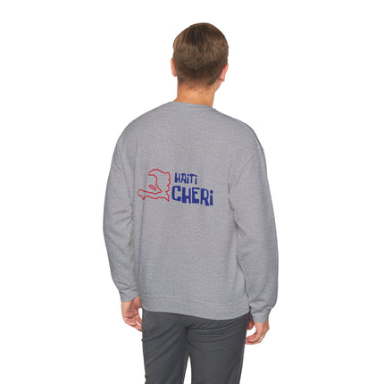 Haiti Chéri Playful Pride Crewneck Sweatshirt Unisex Heavy Blend Cultural Heritage & Cozy Fashion