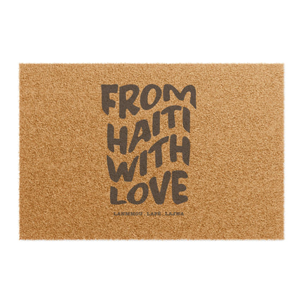 From Haiti With Love Limited Heritage Doormat Cultural Home Accent Housewarming Gift