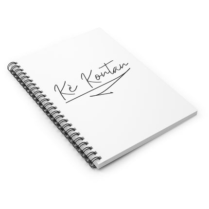 Kè Kontan Gratitude Journal A Notebook for Joy And Contentment Minimalist Creole Spiral Notebook