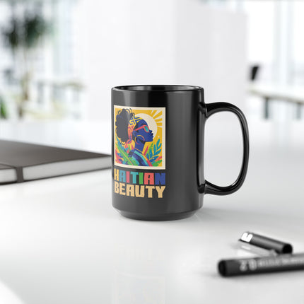 Haitian Beauty Melanin Majesty Premium Mug Afro Caribbean Grace & Cultural Pride