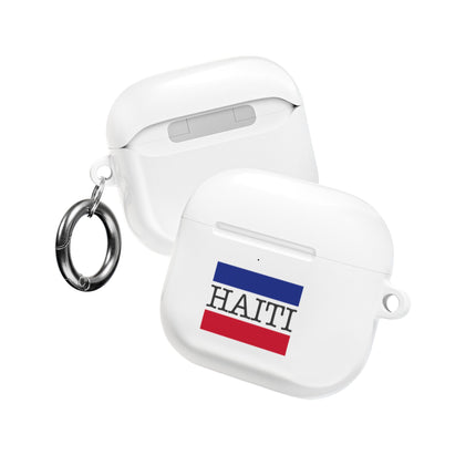 Haitian Flag and Name Minimalist National Pride AirPods Case Everyday Heritage Edition